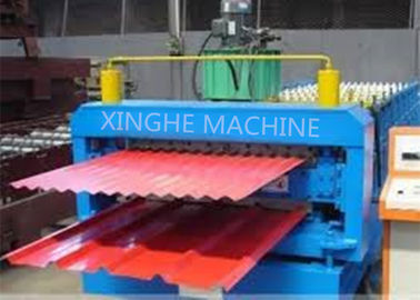Cina Galvanized Metal Double Layer Roofing Sheet Roll Forming Machine / Roll Mantan Mesin pemasok